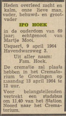 ipo hoek in 1964.